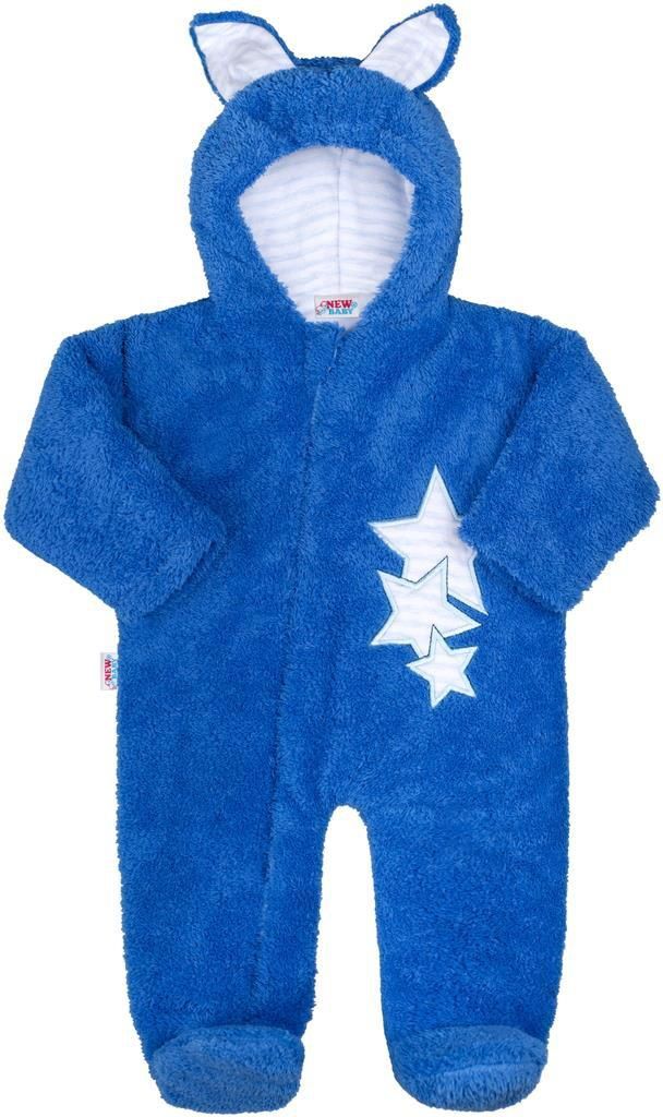 Zimní dětská kombinéza New Baby Ušáček modrá&nbsp;-&nbsp;68 (4-6m) - obrázek 2