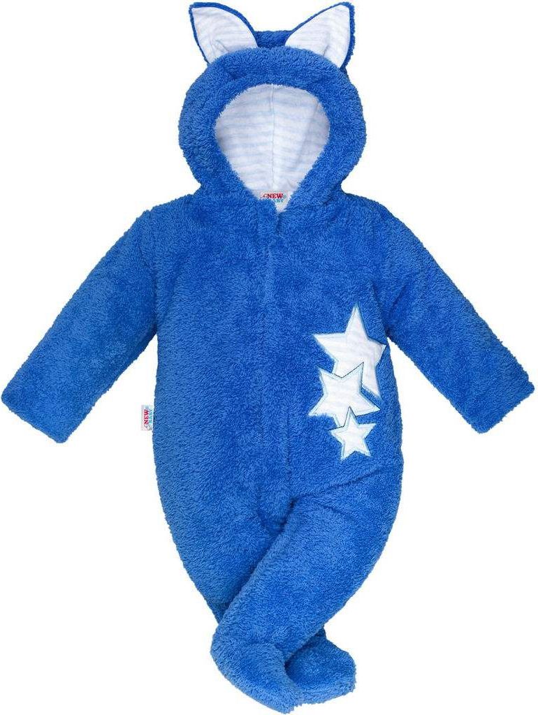 Zimní dětská kombinéza New Baby Ušáček modrá&nbsp;-&nbsp;74 (6-9m) - obrázek 1