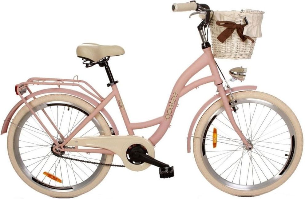 Goetze jízdní kolo style, kola 24”, výška 125-165 cm, 1-rychlostní růžový - obrázek 1
