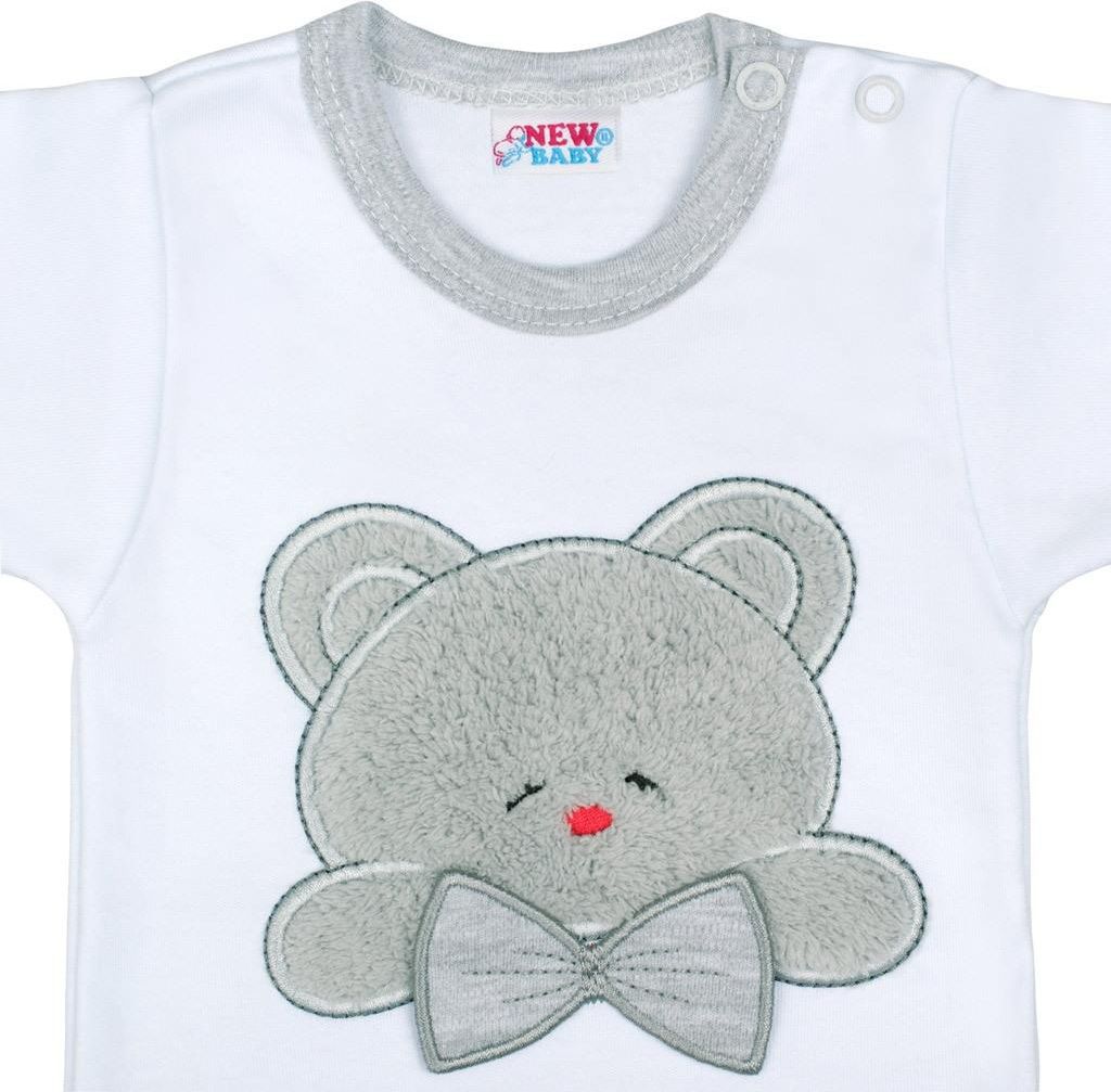 Luxusní kojenecké body s dlouhým rukávem New Baby Honey Bear s 3D aplikací&nbsp;-&nbsp;80 (9-12m) - obrázek 2