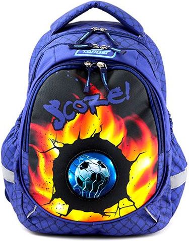 Target Studentský batoh , Modrý, s nápisem SCORE, nalepovací míč na suchý zip - obrázek 1