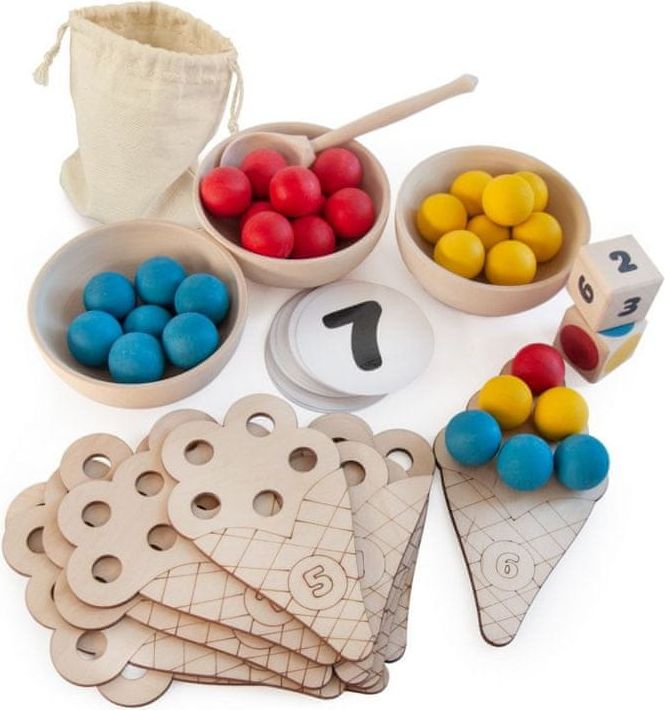 Ulanik Montessori dřevěná hračka “Sweet counting” - obrázek 1