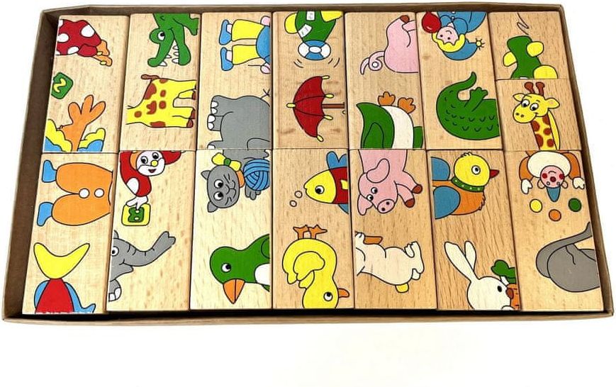 Nero Trade Dětské dřevěné domino - Zvířátka - obrázek 1