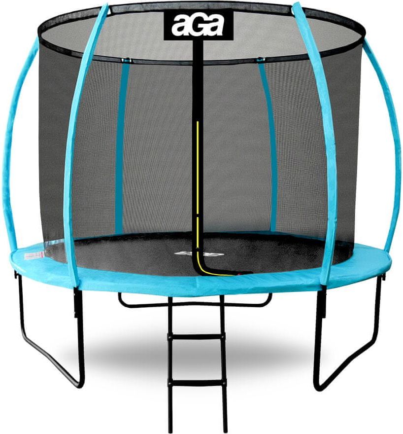 Aga SPORT EXCLUSIVE Trampolína 305 cm Světle modrá + ochranná síť + žebřík - obrázek 1