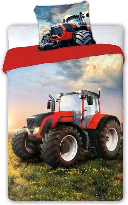FARO Textil Dětské povlečení Traktor 140x200 cm - obrázek 1
