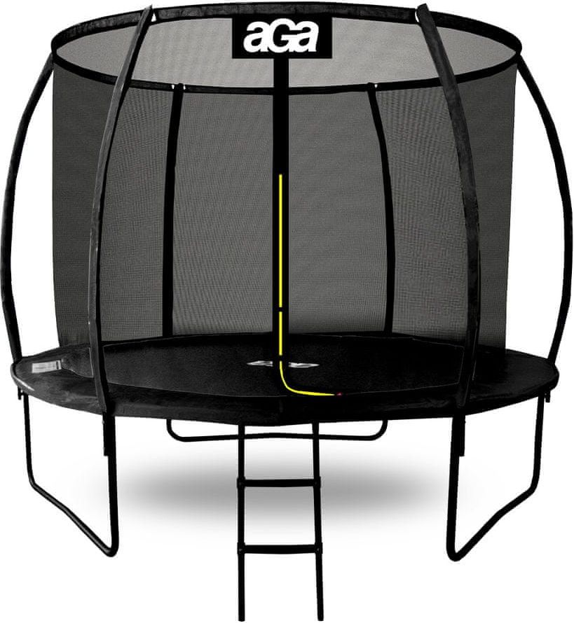 Aga SPORT EXCLUSIVE Trampolína 305 cm Černá + ochranná síť + žebřík - obrázek 1