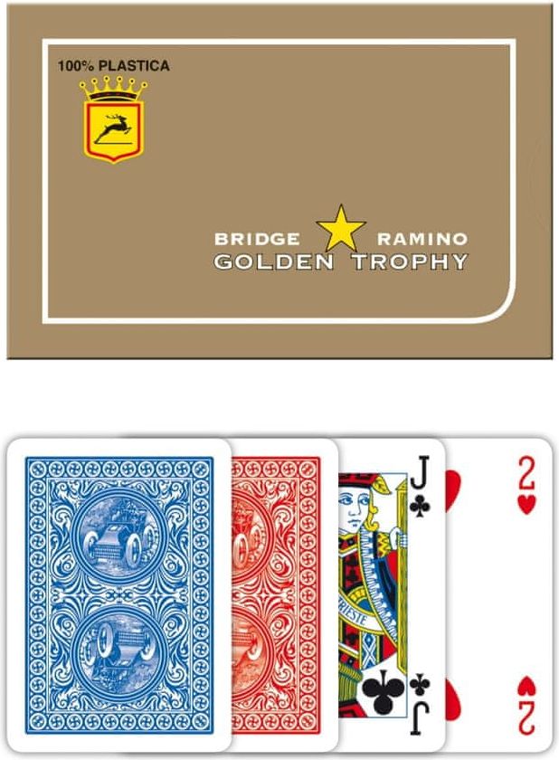 Modiano Ramino Golden Trophy - 4 Jumbo Index - Profi plastové karty - obrázek 1