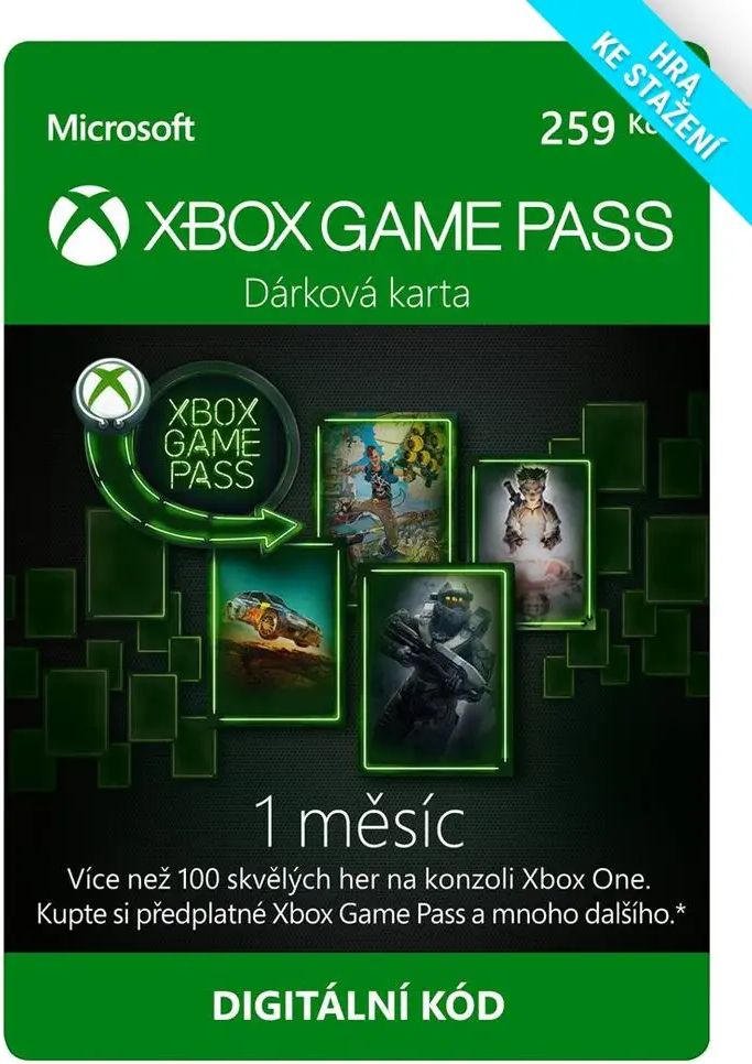 Game Pass dárková karta 259 Kč - 1 měsíc - Digital - obrázek 1