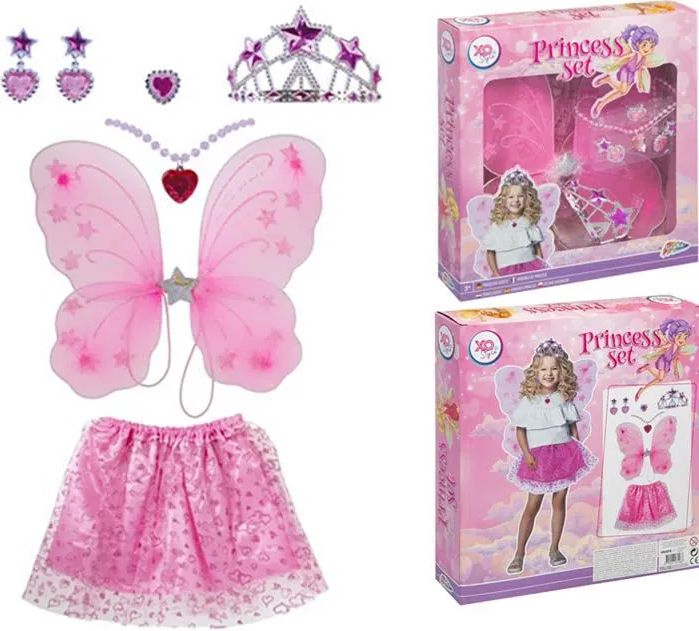 Grafix Dětský kostým Princezna - víla růžový s příslušenstvím - obrázek 1