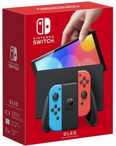Nintendo Switch – OLED Model, červená/modrá - obrázek 1