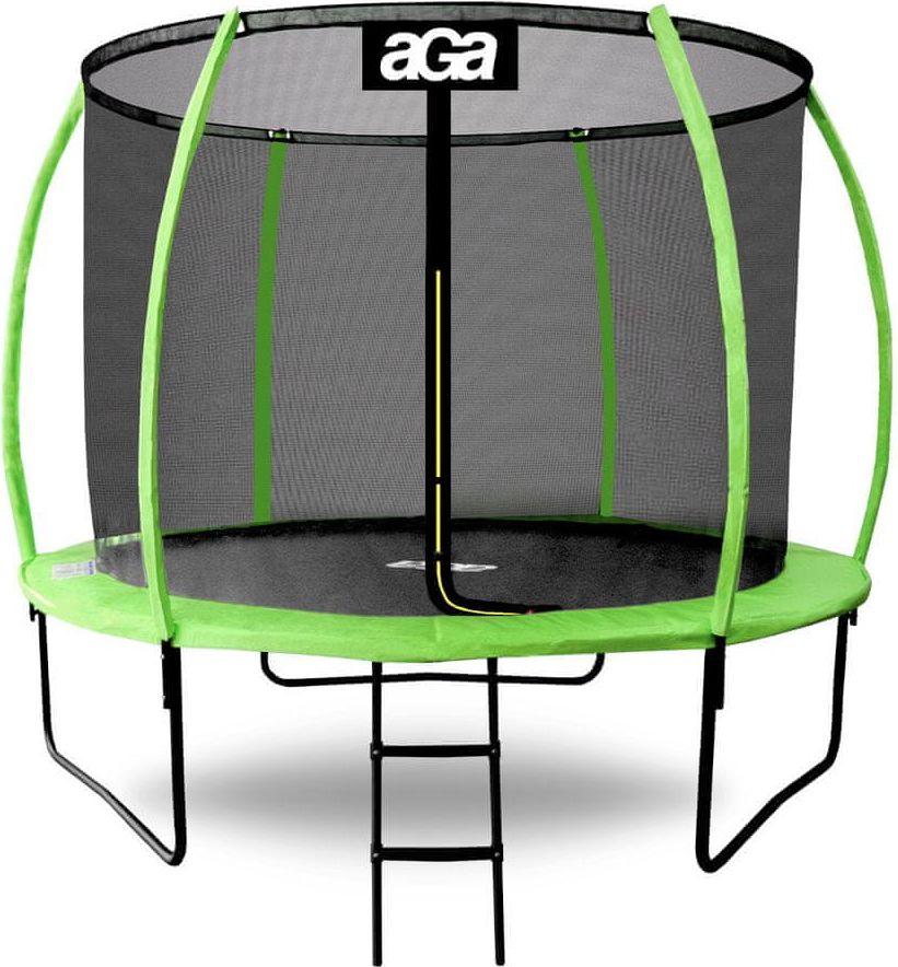 Aga SPORT EXCLUSIVE Trampolína 305 cm Světle zelená + ochranná síť + žebřík - obrázek 1