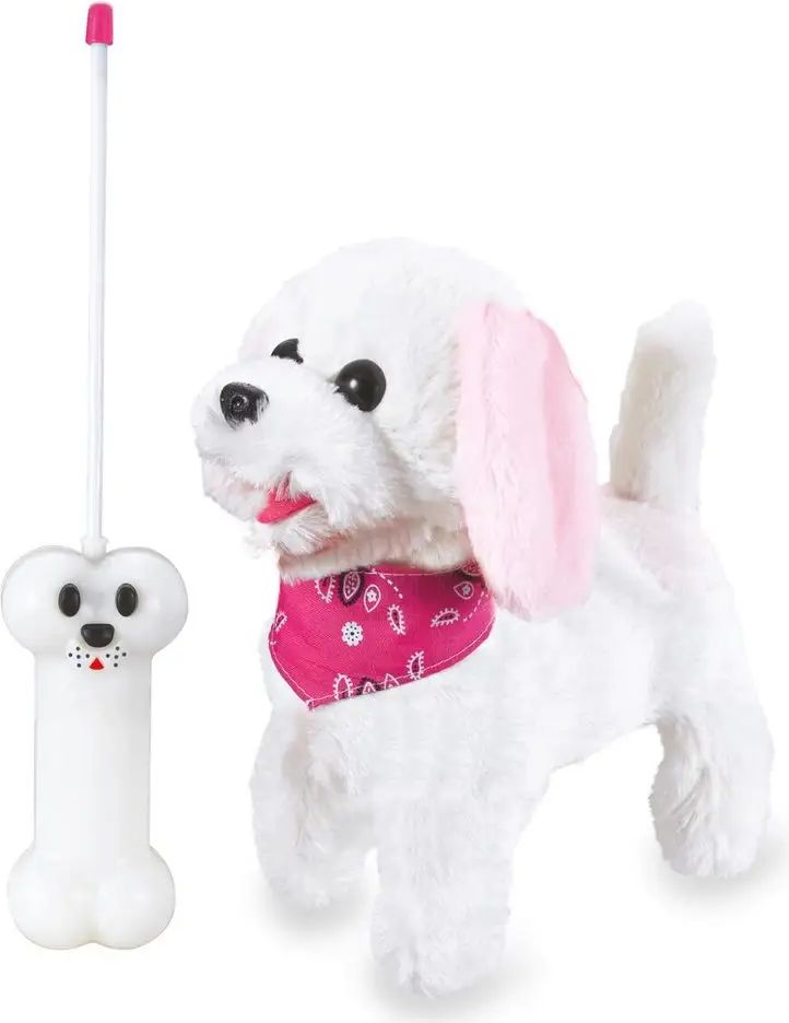 Jamara plyšový pes, bílo-růžový na dálkové ovládání 460341 - obrázek 1