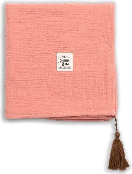 Funnababy Mušelínová deka Coral Pink 80 x 80 cm - obrázek 1