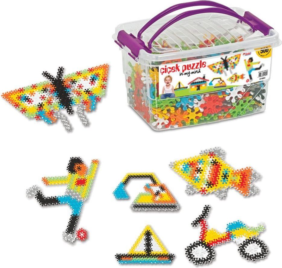 Dede Plastové puzzle - květiny, 500 ks - obrázek 1