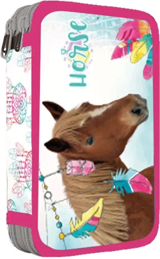 Karton P+P Penál 2 p. prázdný kůň romantic - obrázek 1