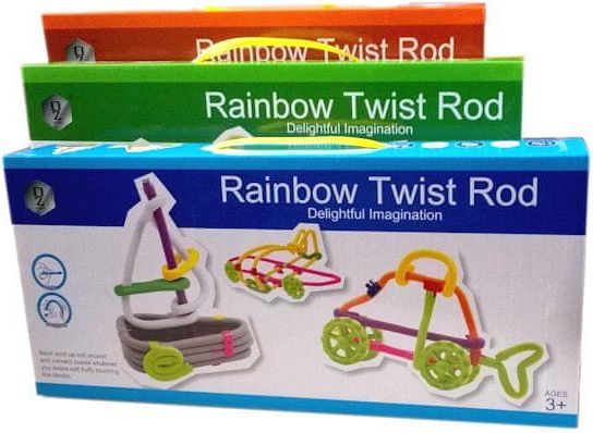 KIK Rainbow Twist Rod 61 dílků - kroucené dráty - obrázek 1