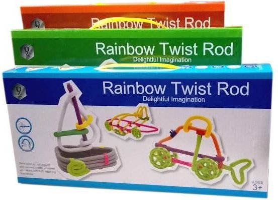 KIK Rainbow Twist Rod 84 dílků - kroucené dráty - obrázek 1