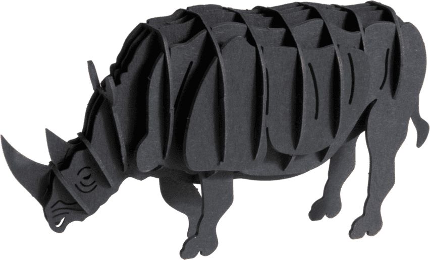 Fridolin 3D papírový model - nosorožec - obrázek 1