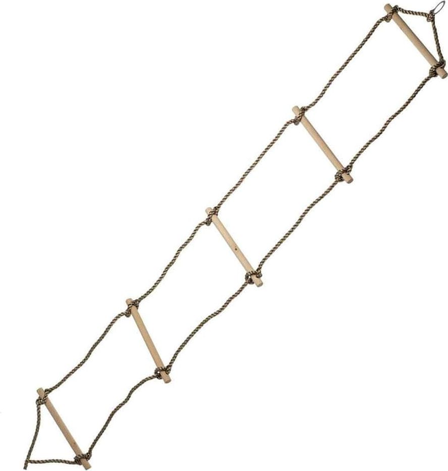 Verkgroup 01536 Dřevěný provazový žebřík 185 cm - obrázek 1