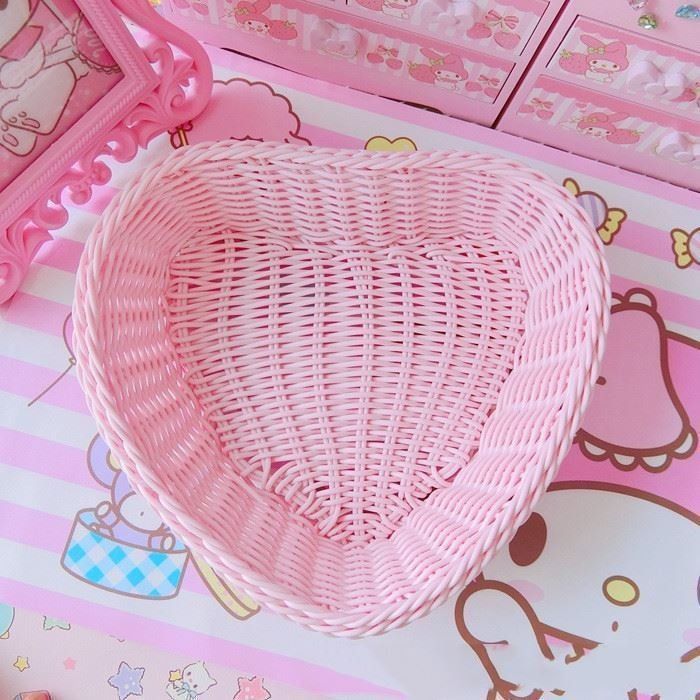 GFT Plastový košík - růžové srdce - obrázek 1