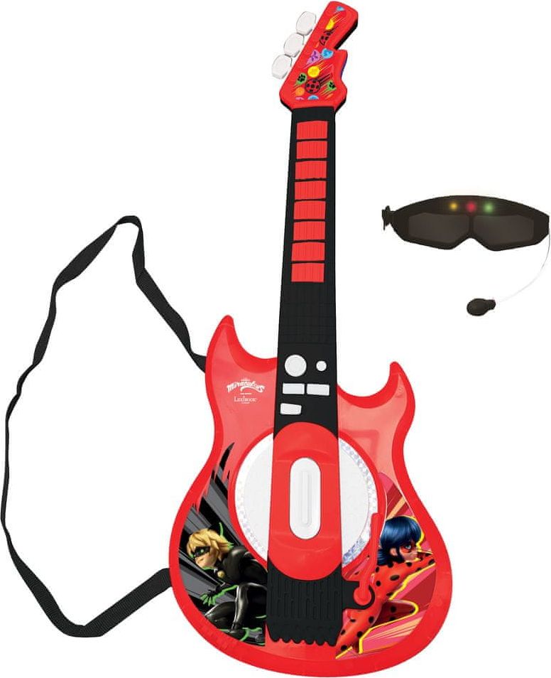 Lexibook Elektronická kytara Kouzelná Beruška s brýlemi s mikrofonem - obrázek 1