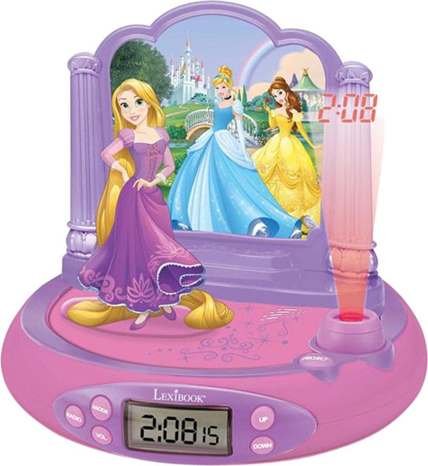 Lexibook Dětský budík Disney Princess s rádiem a projektorem - obrázek 1