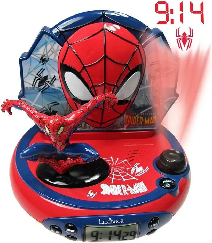 Lexibook Dětský budík Spider-Man s rádiem a projektorem - obrázek 1