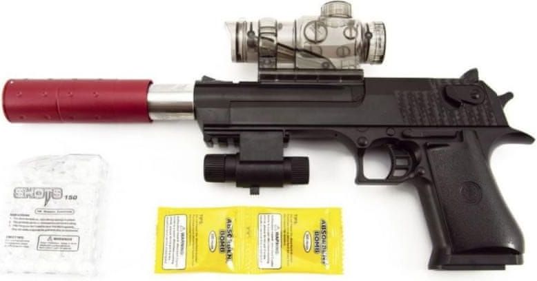 INTEREST pistole s laserem na vodní kuličky s náboji 9 - 11 mm. 33cm. - obrázek 1