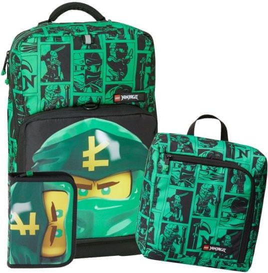 LEGO Ninjago Green Optimo Plus - školní batoh, 3 dílný set - obrázek 1