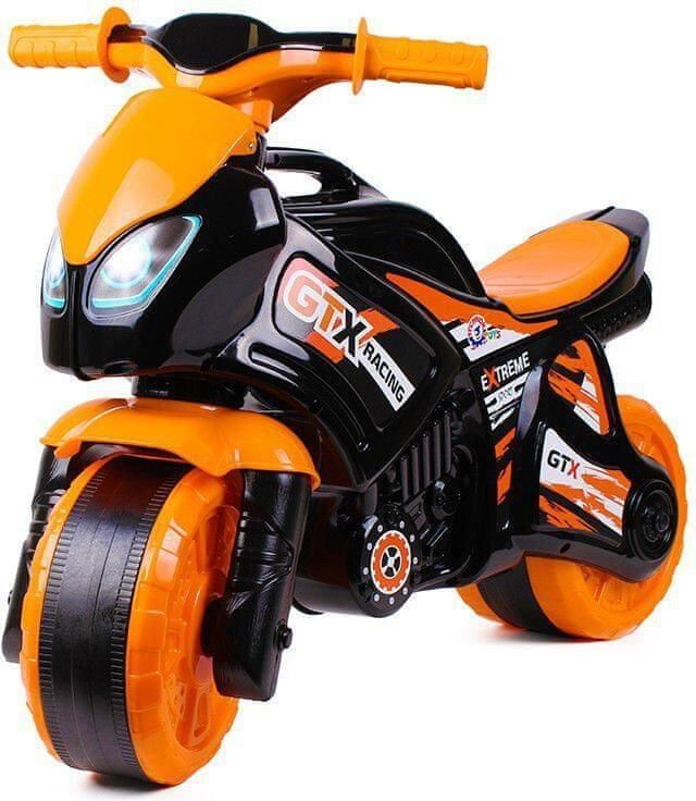 INTEREST Odrážedlo - motorka oranžovo černá. - obrázek 1