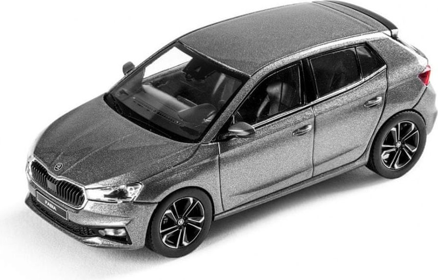 ŠKODA model Fabia A07 1:43 šedá Graphite - obrázek 1