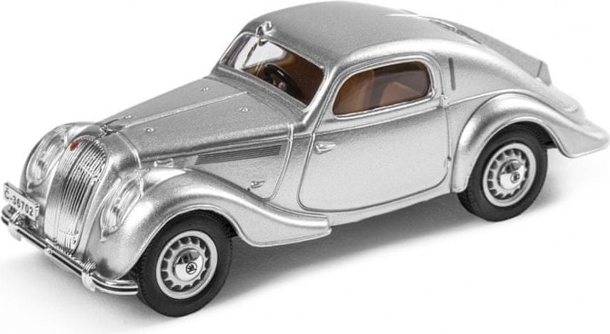 ŠKODA Popular Monte Carlo 1937 1:43 stříbrná - obrázek 1