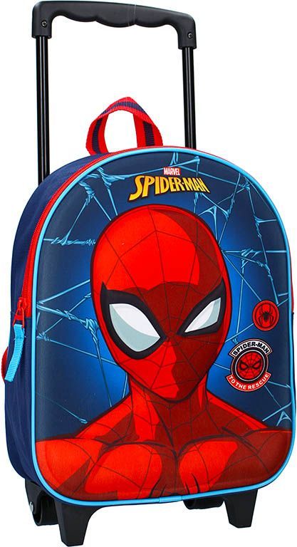 Vadobag Batoh na kolečkách Spiderman Strong 3D 32cm modrý - obrázek 1
