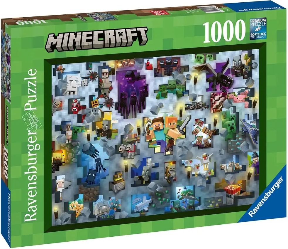 Ravensburger Challenge Puzzle: Minecraft 1000 dílků - obrázek 1