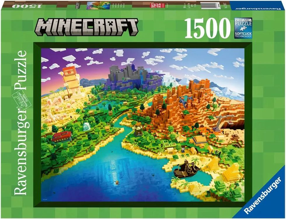 Ravensburger Minecraft: Svět Minecraftu 1500 dílků - obrázek 1