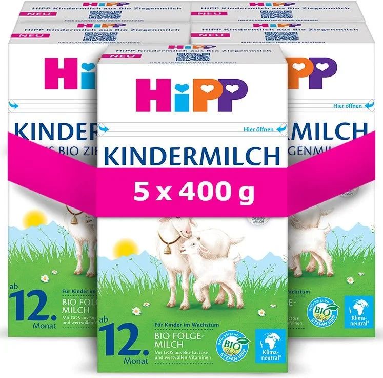 HiPP 3 BIO Kozí mléko Junior od 12. měsíce, 5 x 400 g - obrázek 1
