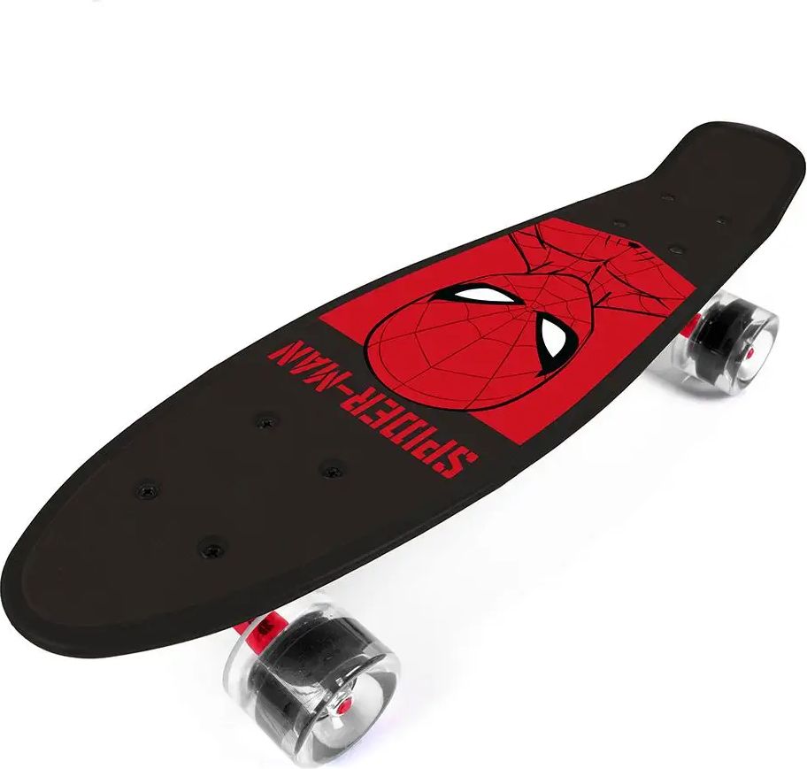 Disney Skateboard plastový max.50kg spiderman černý - obrázek 1