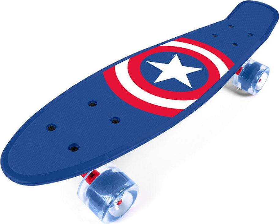 Disney Skateboard plastový max.50kg captain america-logo - obrázek 1