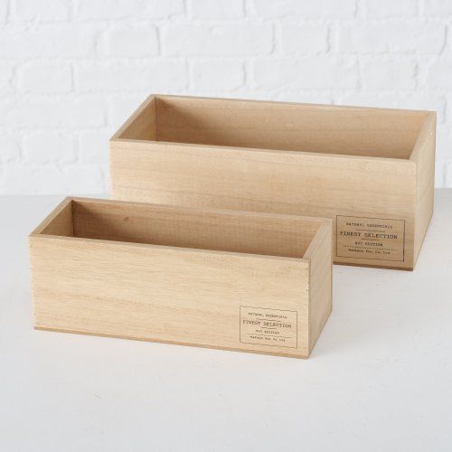 Boltze Dekorativní dřevěný box Natural Set 2 ks - obrázek 1