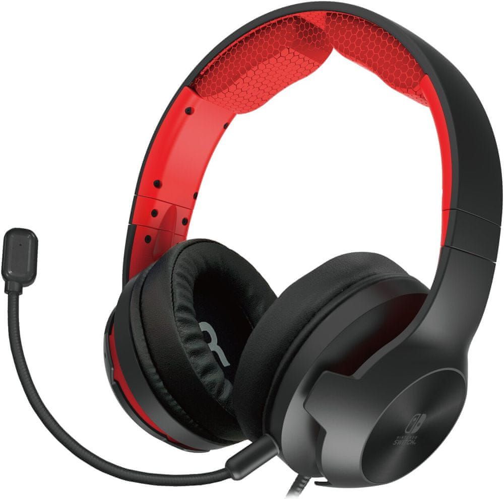 HORI SWITCH Gaming Headset, černá/červená (NSP2232) - obrázek 1