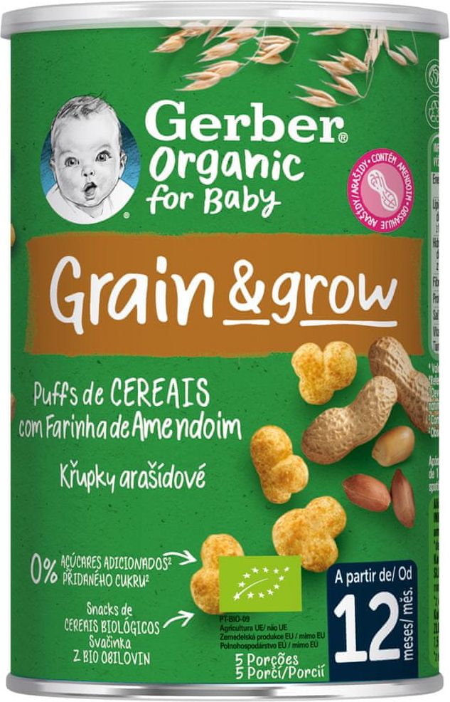 Gerber Organic křupky arašídové 5x35 g - obrázek 1