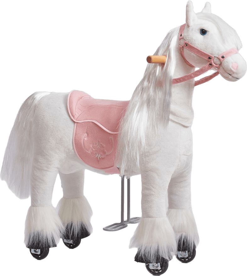 Ponnie Mechanický jezdící kůň Tiara S s růžovým sedlem - obrázek 1