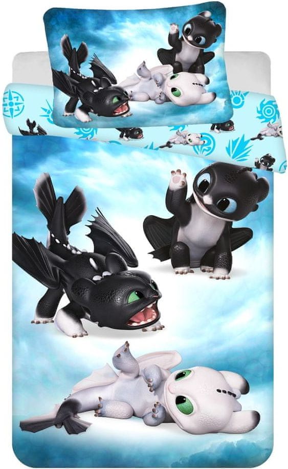 Jerry Fabrics Disney povlečení do postýlky Jak vycvičit draka "Babies" baby 100x135, 40x60 cm - obrázek 1