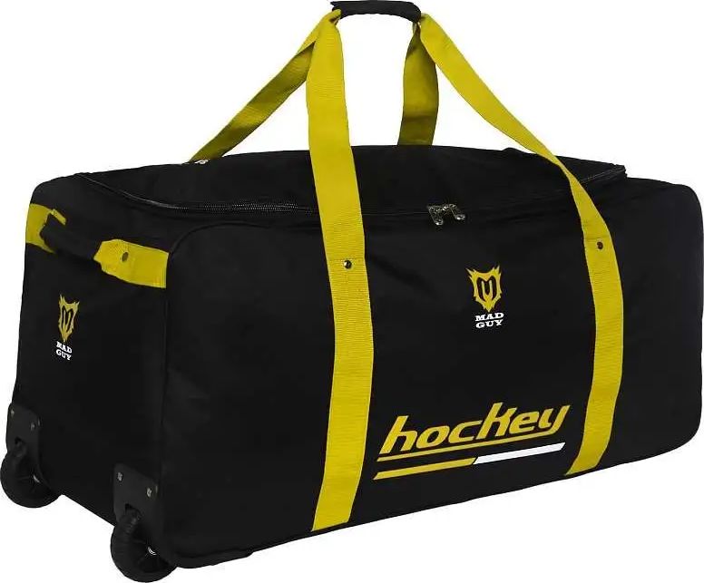 MAD GUY Hokejová taška na kolečkach Classic, černá/žlutá, 33" junior - obrázek 1