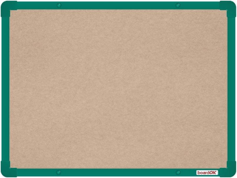 VMS VISION, s.r.o. Textilní nástěnka boardOK se zeleným rámem 600 x 450 - obrázek 1