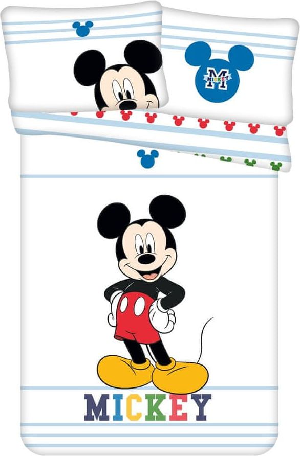 Jerry Fabrics Disney povlečení do postýlky Mickey "Colors" baby 100x135, 40x60 cm - obrázek 1
