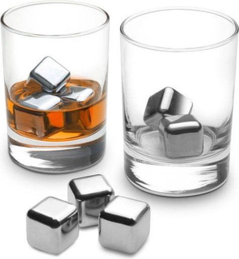 Daklos Ledové / chladící / mrazící ocelové KOSTKY / KAMENY do pití / drinku / nápojů / whisky / alkoholu - obrázek 1