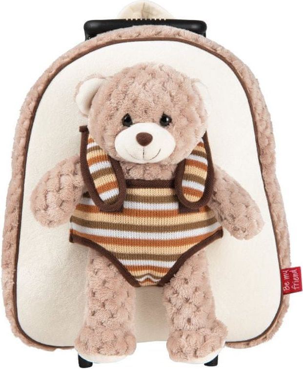 Perletti BE MY FRIEND, Dětský plyšový batoh na kolečkách s odnímatelnou hračkou MEDVÍDEK, 13040 - obrázek 1