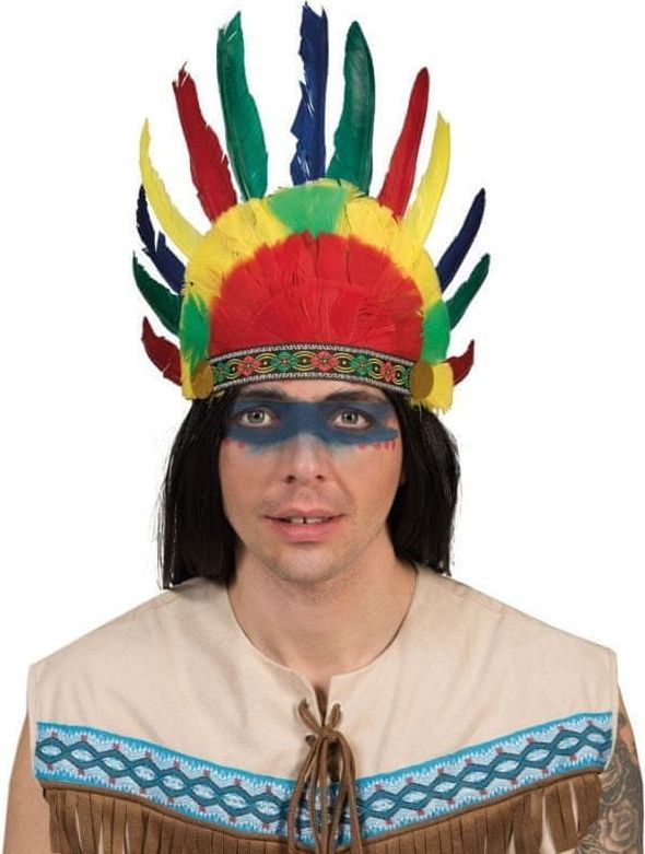 funny fashion Indiánská čelenka barevná - obrázek 1