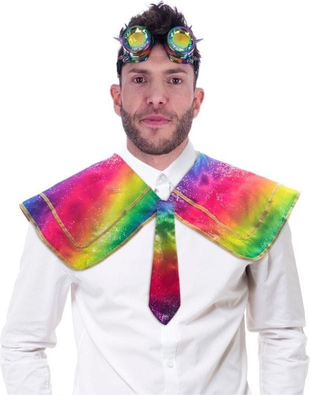 funny fashion Duhový límec s kravatou - obrázek 1